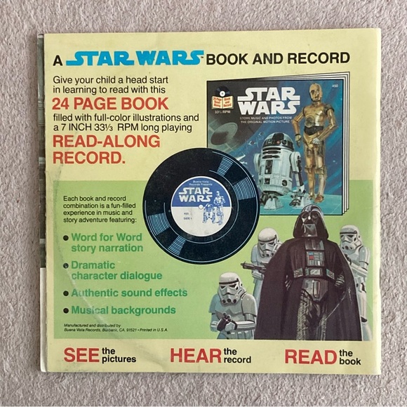 Vintage Star Wars: The Empire Strikes Back Music Record & Read Along Book-1980 - Picture 2 of 8